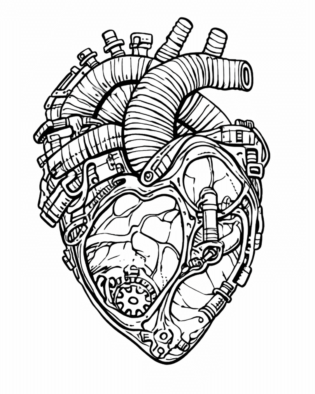 Balanced tattoo stencil detail level preview for general workflow