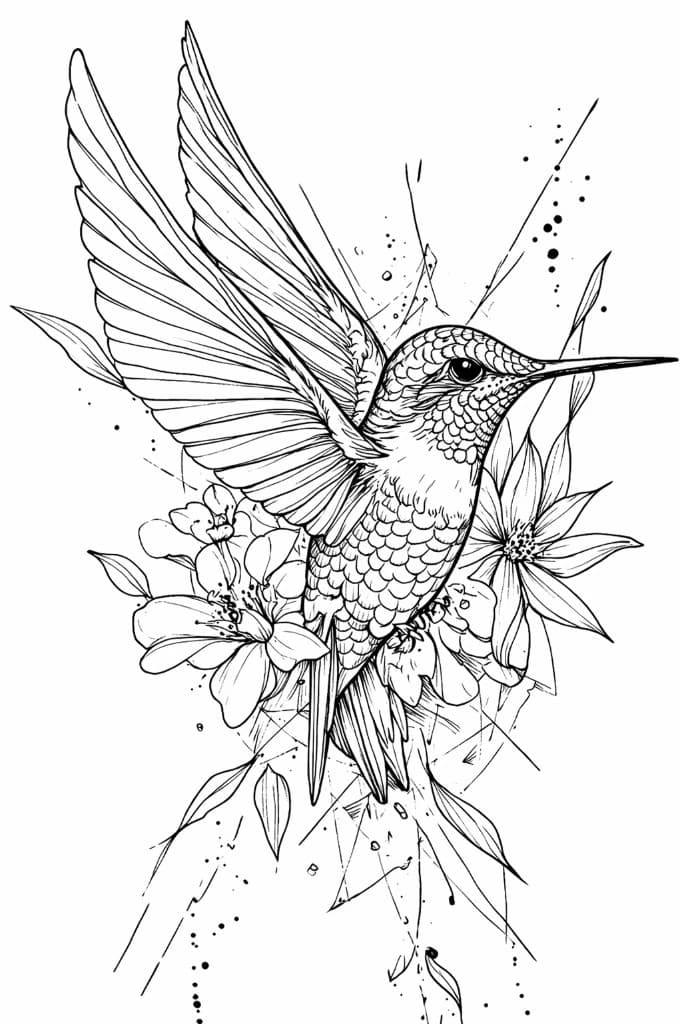 Rich tattoo stencil detail level preview with more internal detail