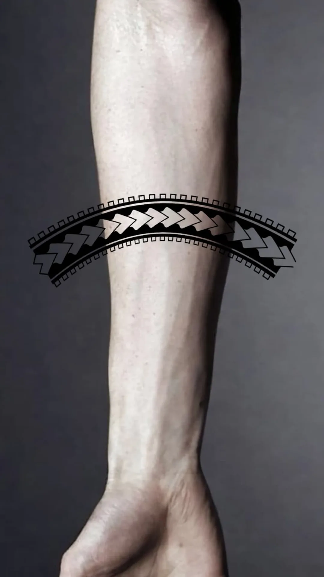Tattoo stencil after Fit to Body adjustment