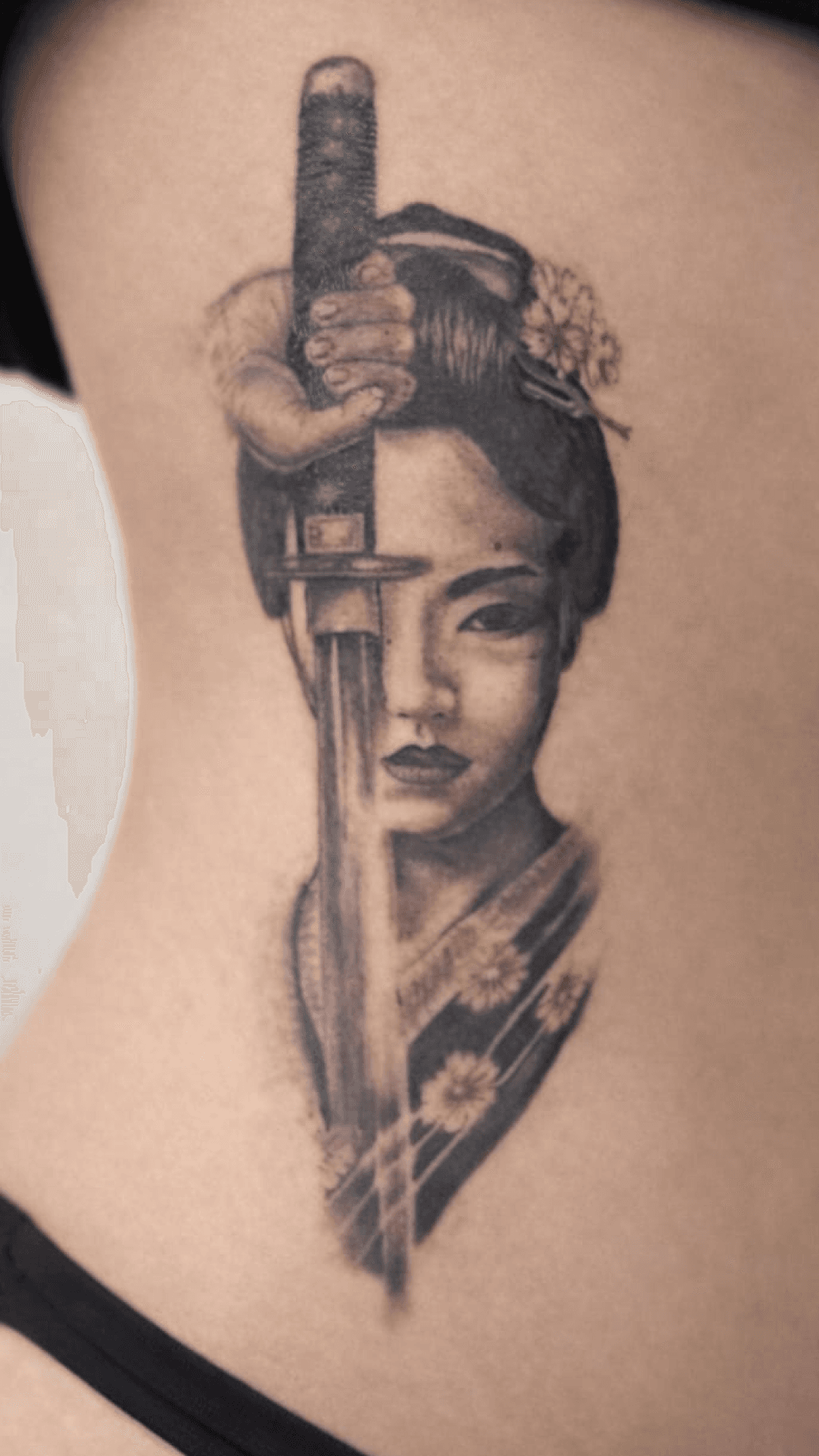 Tattoo reference photo before stencil conversion