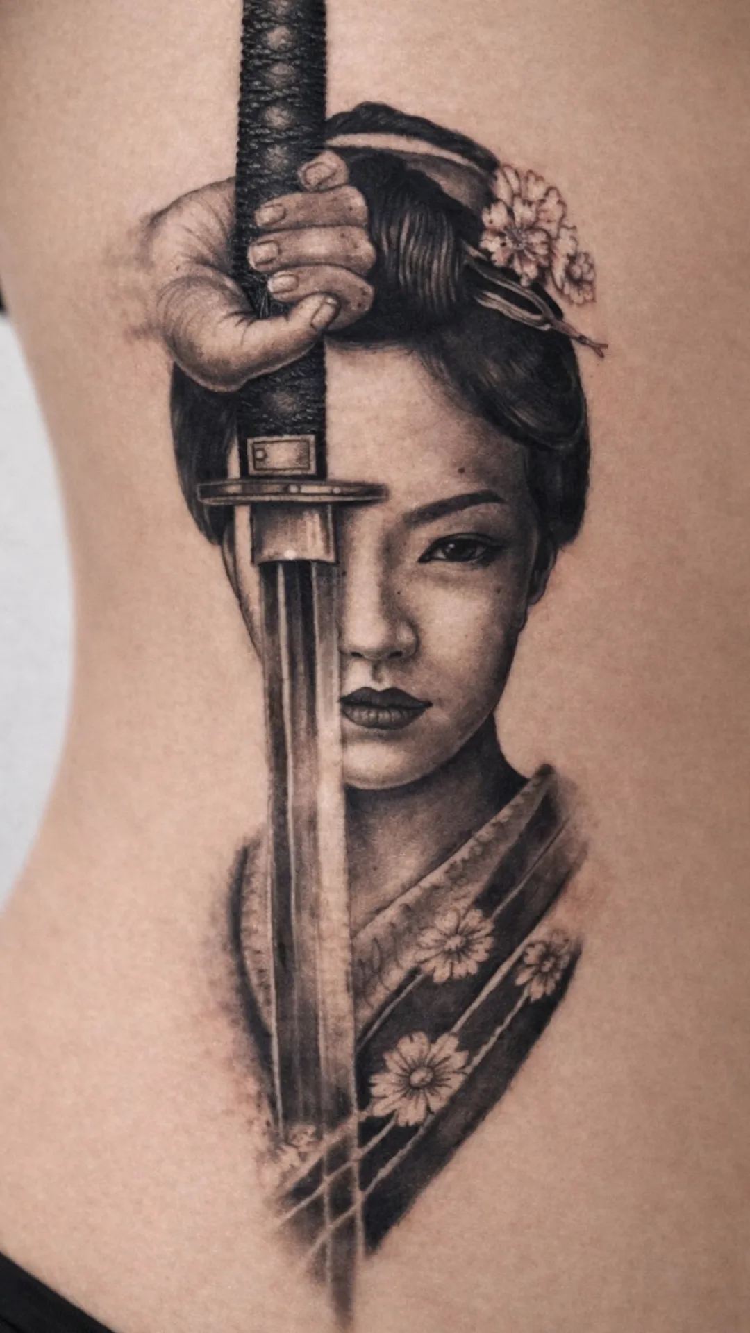 Reference photo before tattoo stencil conversion