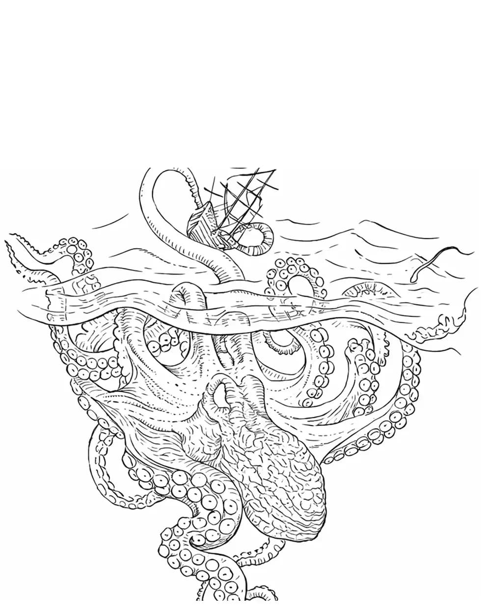 octopus tattoo stencil example