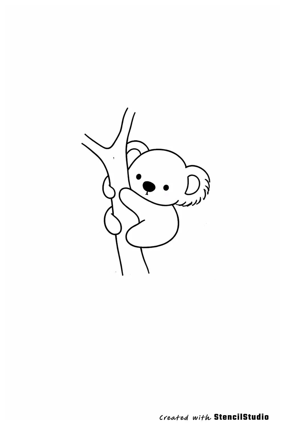 koala tattoo stencil example