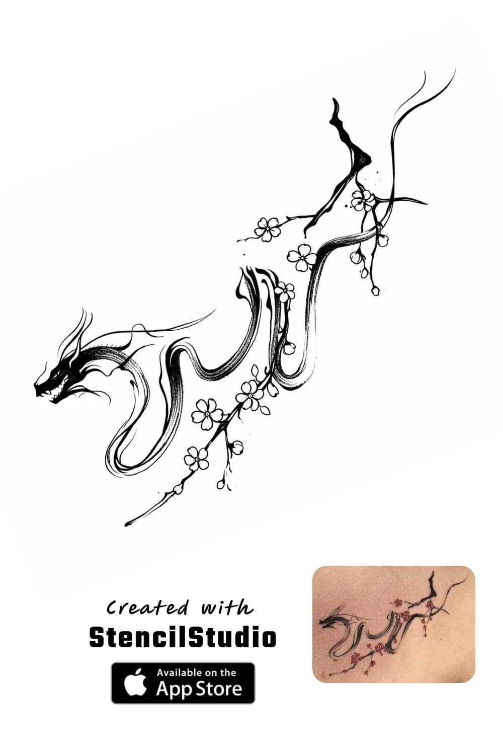 serpent tattoo stencil example