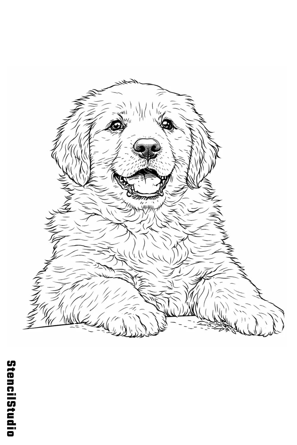 dog tattoo stencil example