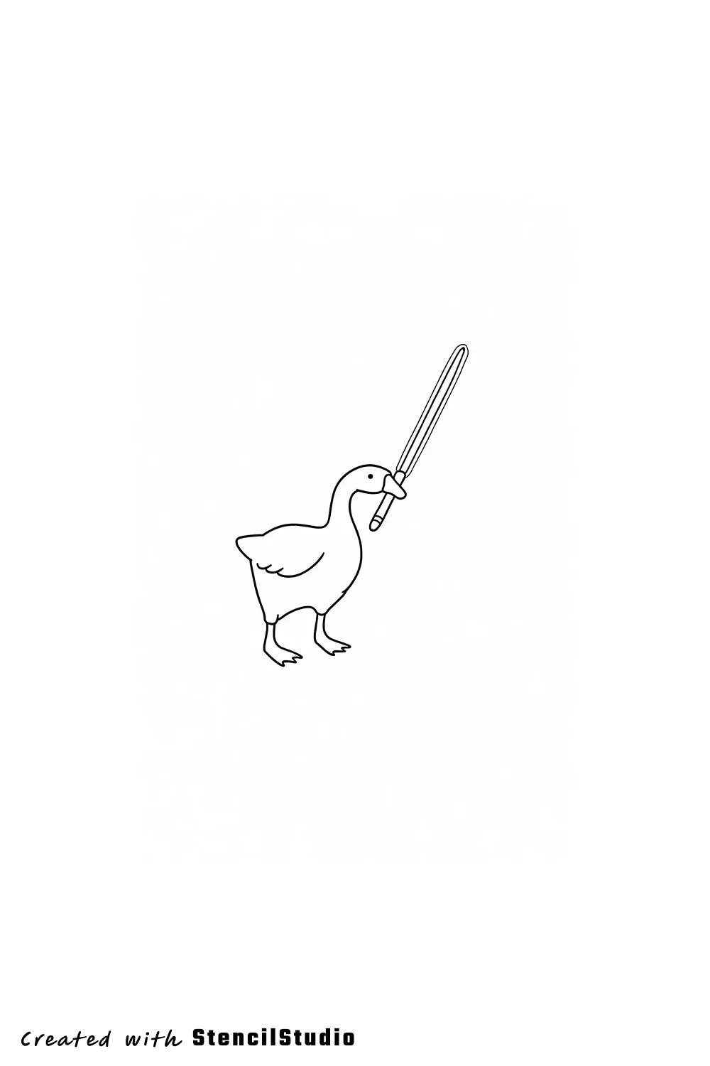 goose tattoo stencil example