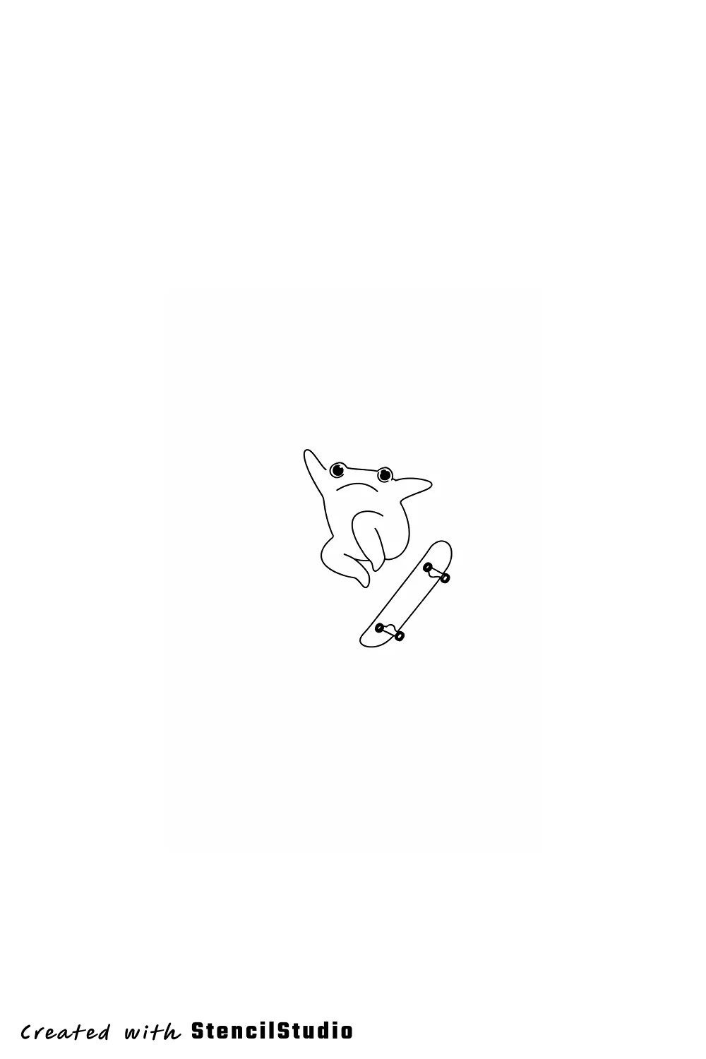 frog tattoo stencil example
