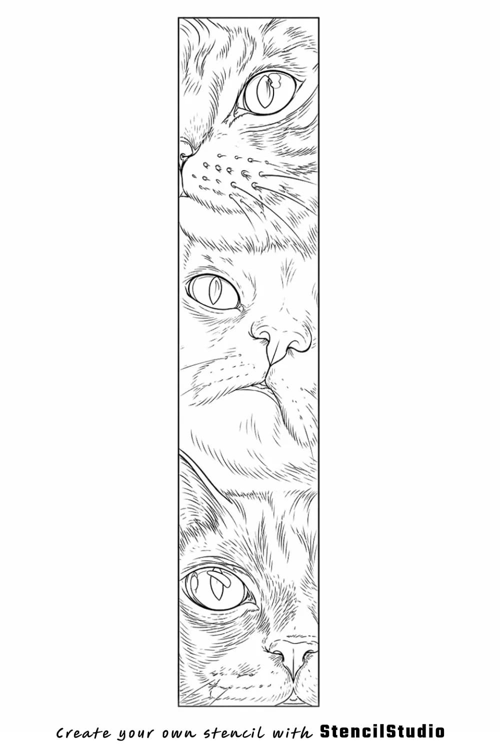 cat eye sequence tattoo stencil example