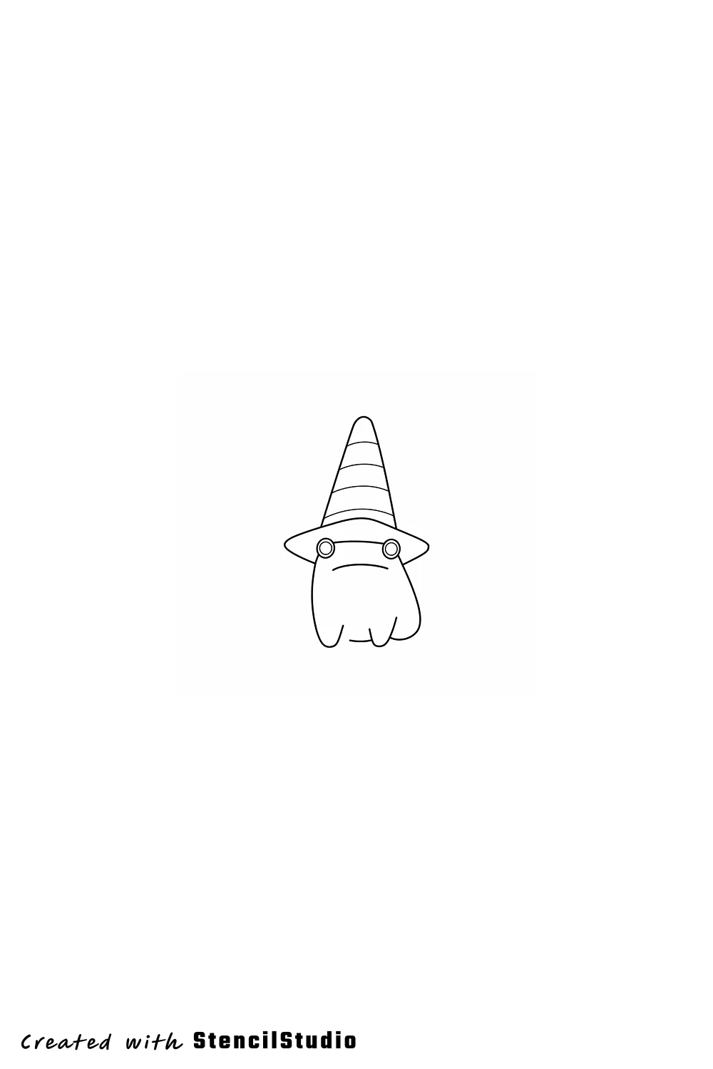 wizard mascot tattoo stencil example