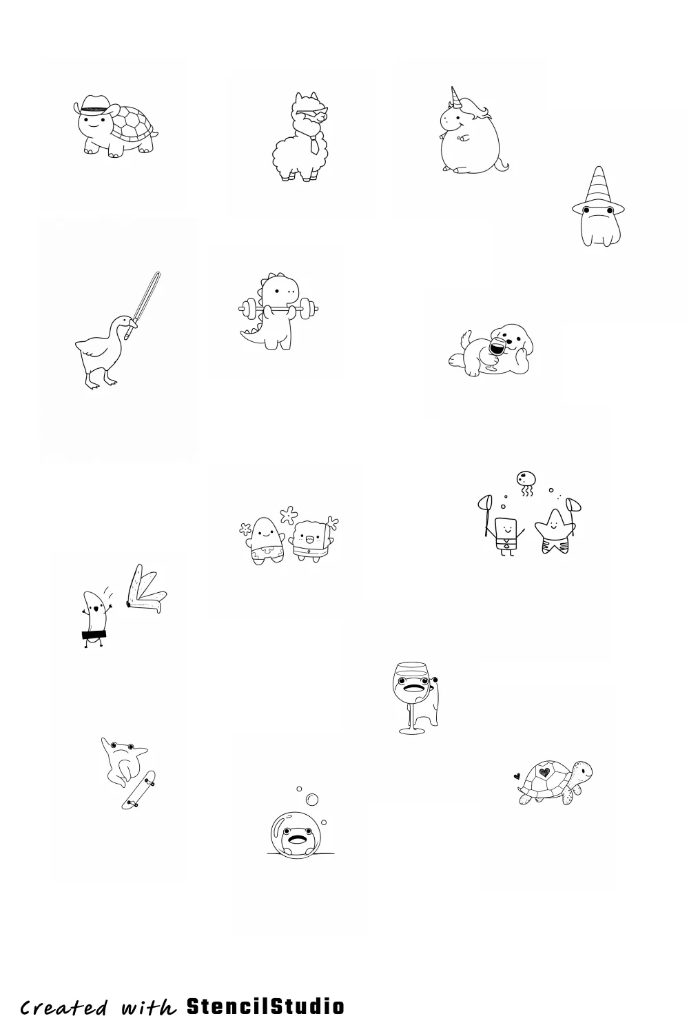 template illustration tattoo stencil example