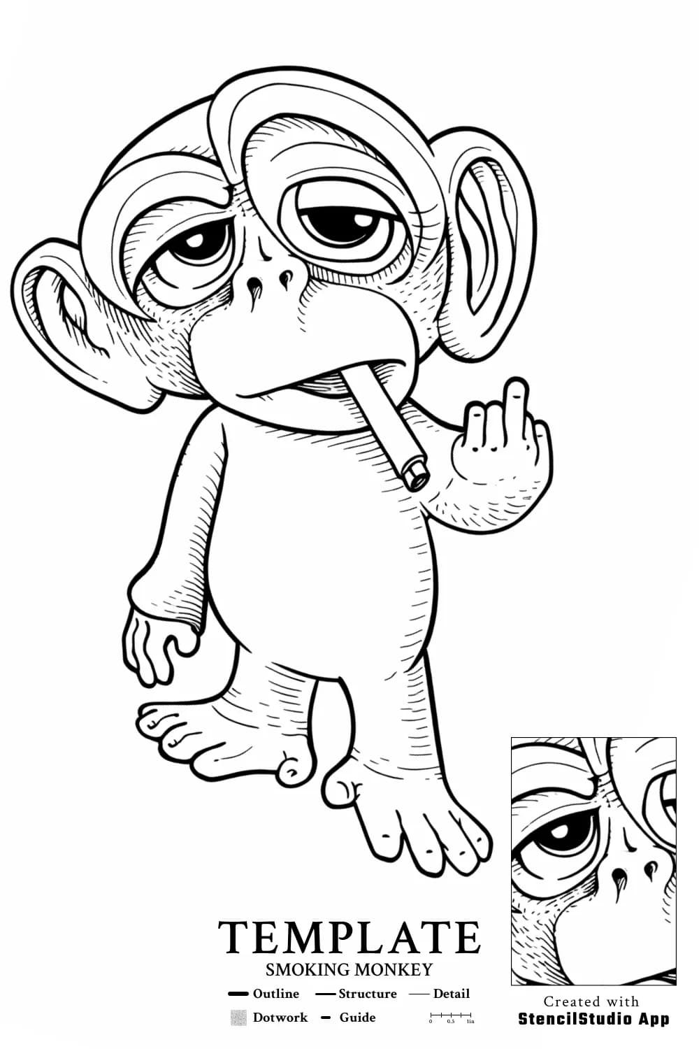 template illustration tattoo stencil example
