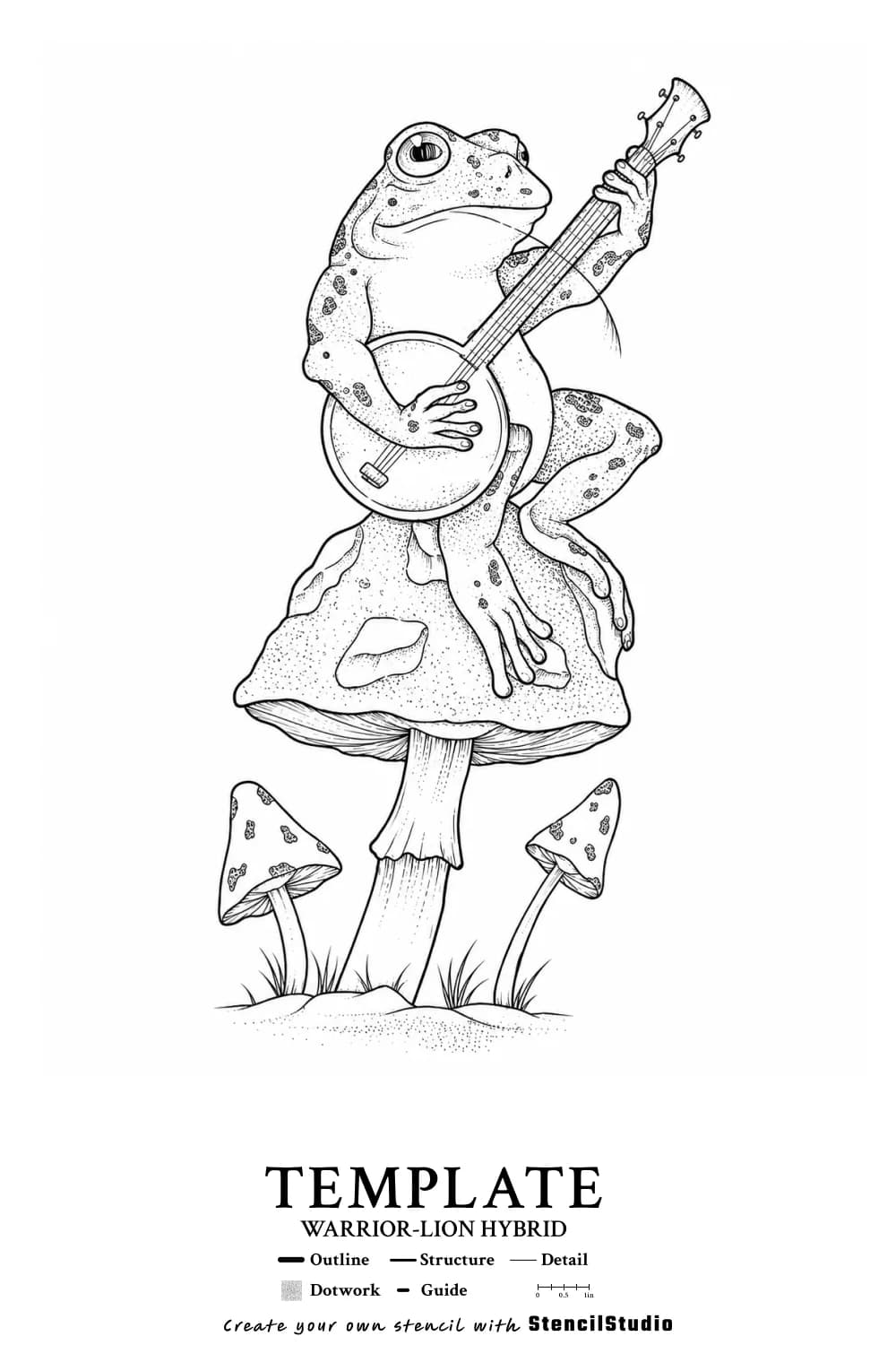 template illustration tattoo stencil example