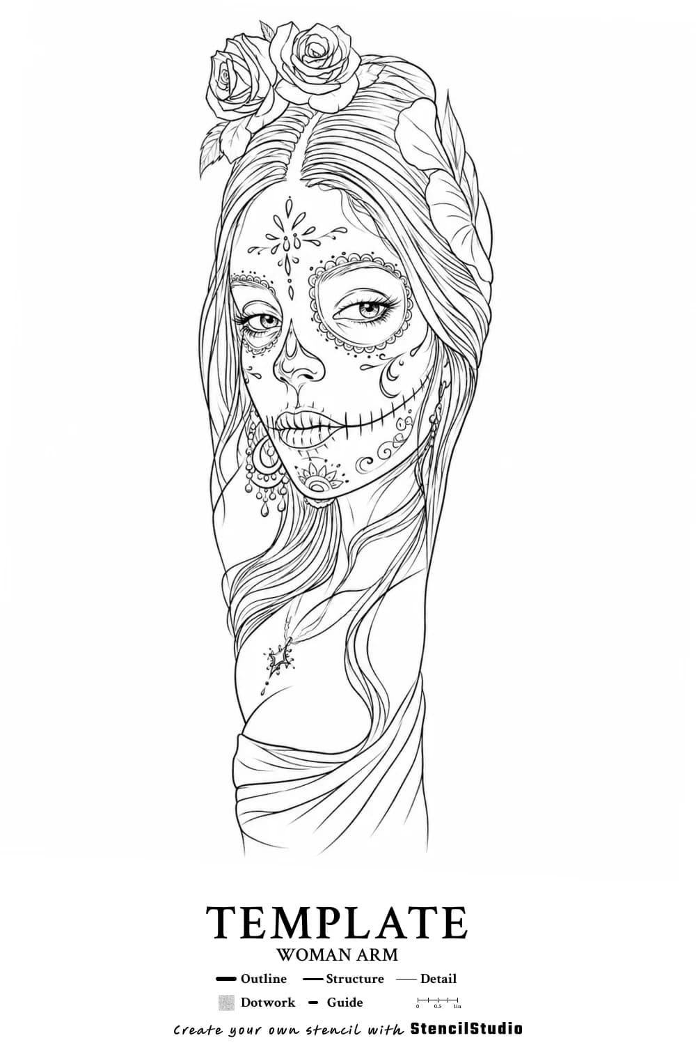 template illustration tattoo stencil example