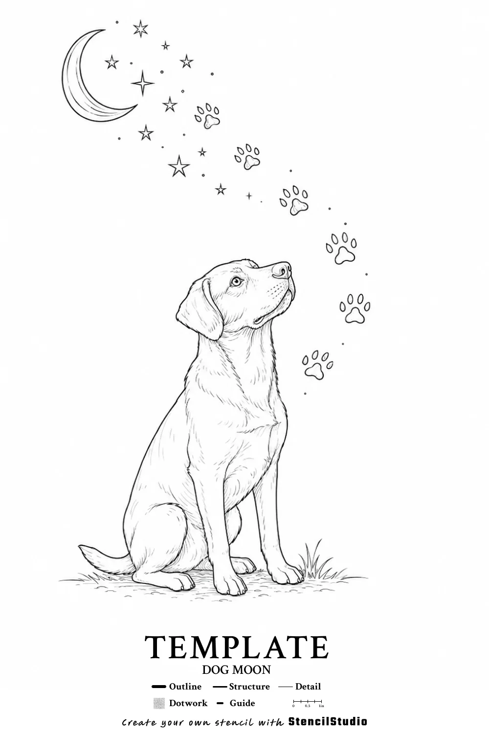 template illustration tattoo stencil example