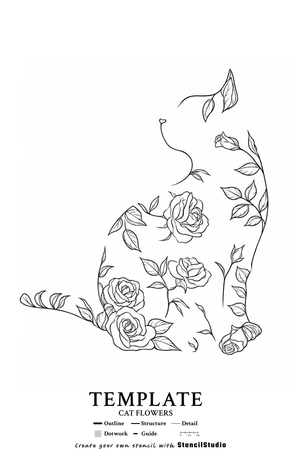 template illustration tattoo stencil example