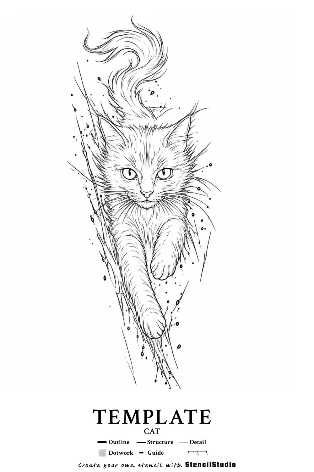 template illustration tattoo stencil example