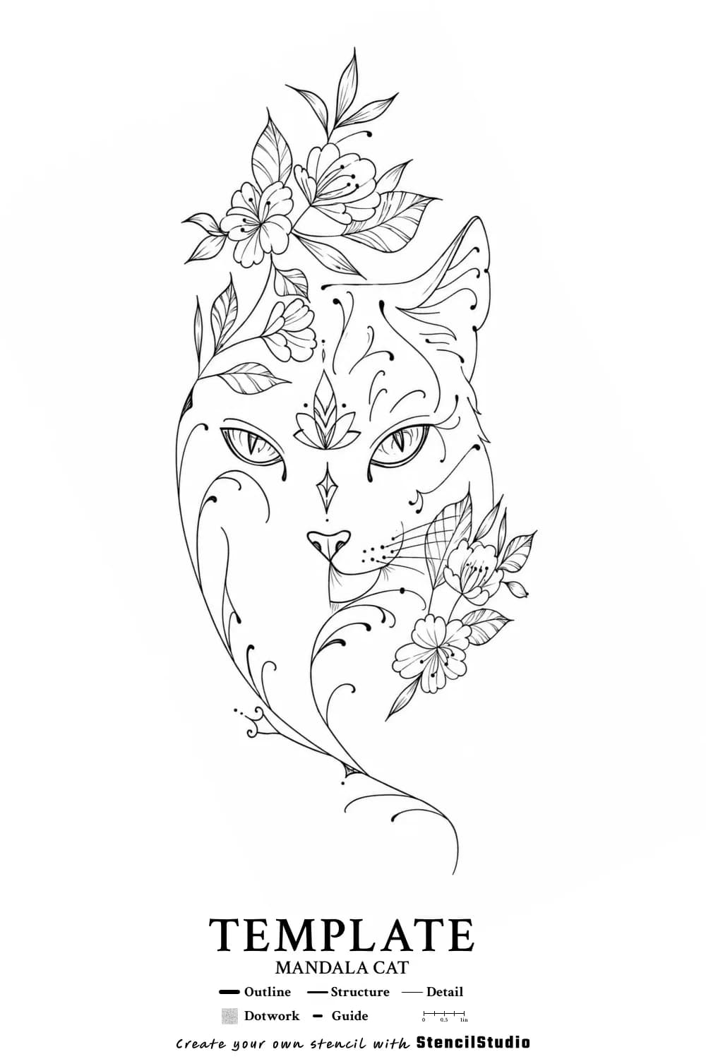 template illustration tattoo stencil example