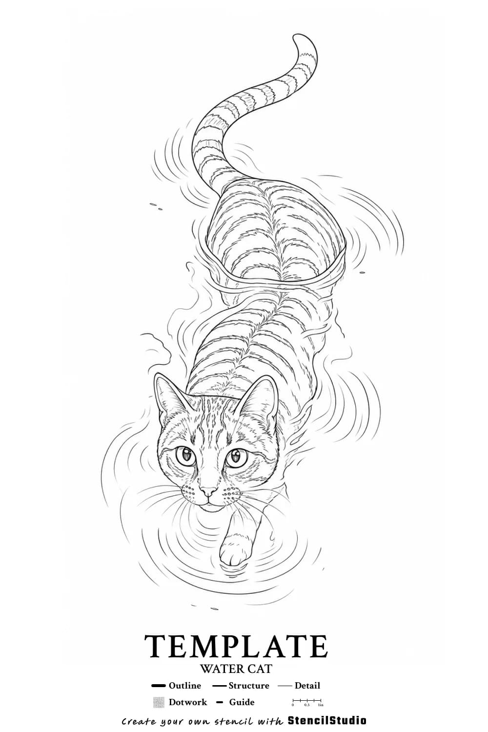 template illustration tattoo stencil example