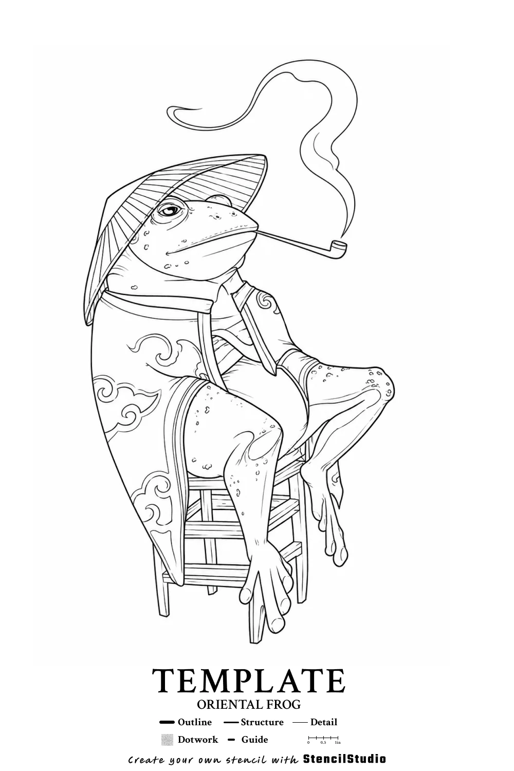 template illustration tattoo stencil example