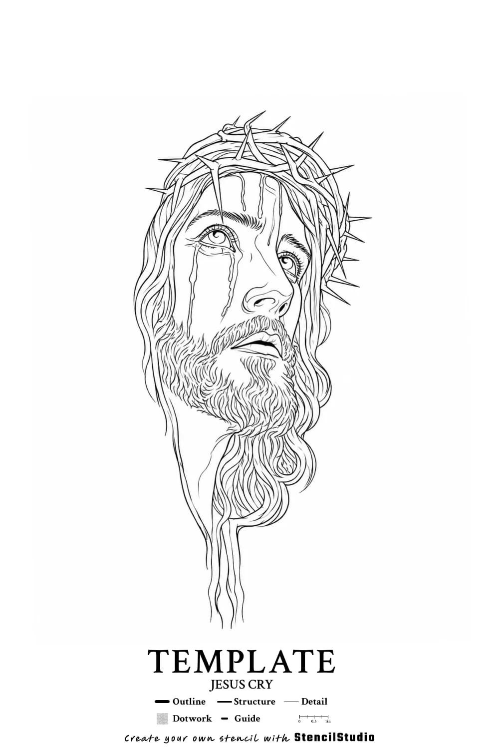 template illustration tattoo stencil example