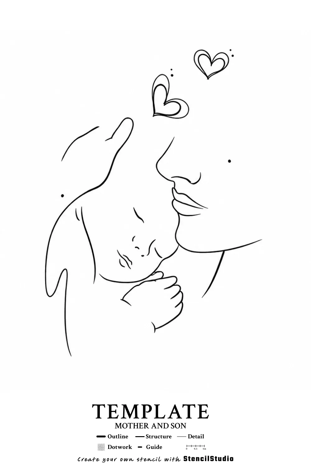 template illustration tattoo stencil example