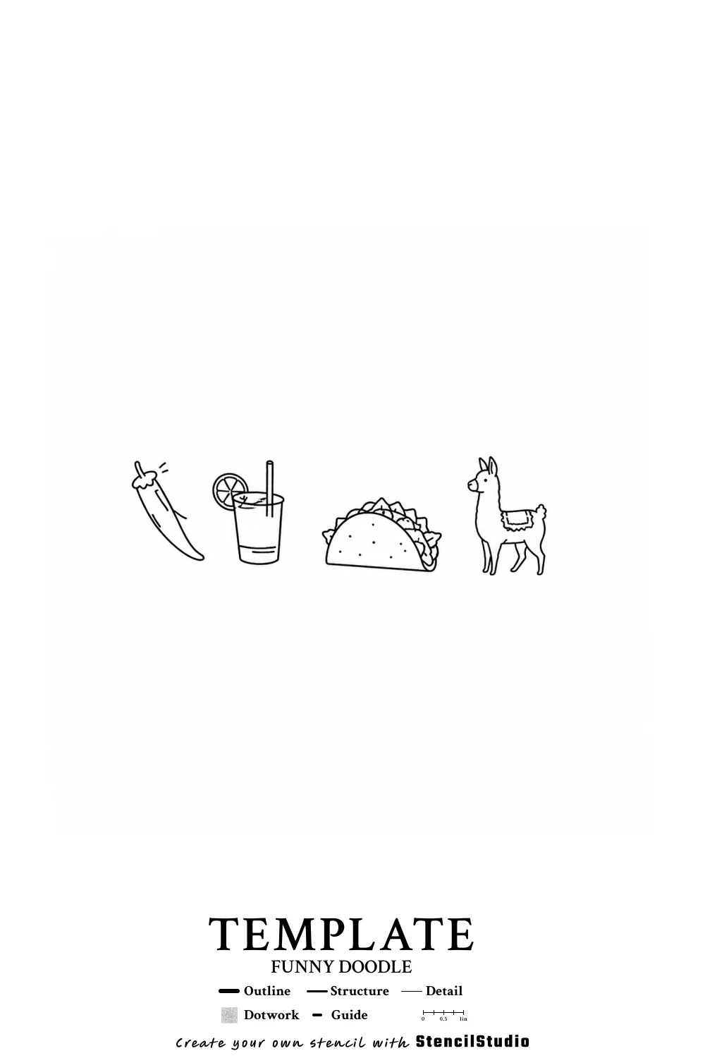 template illustration tattoo stencil example