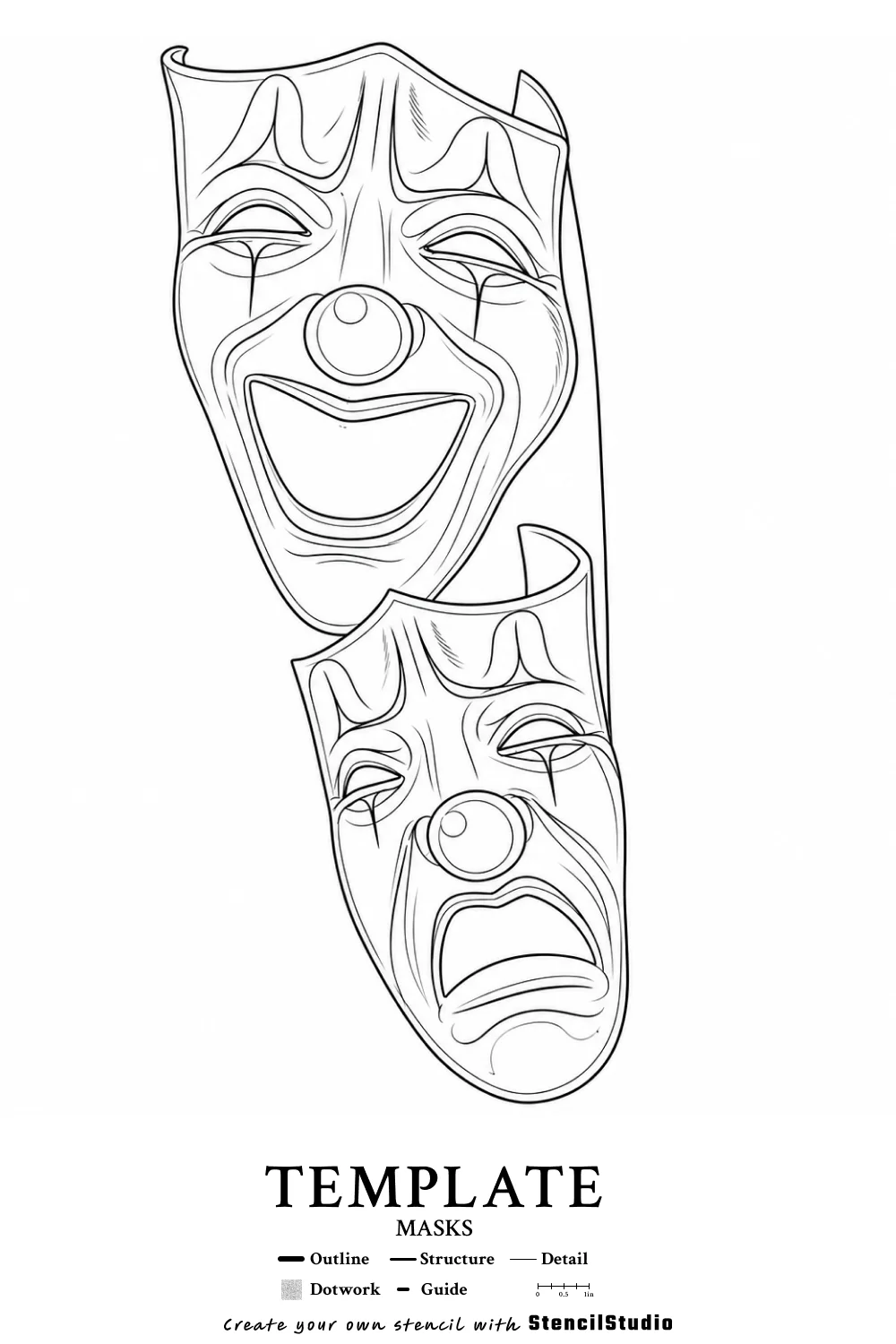 template illustration tattoo stencil example