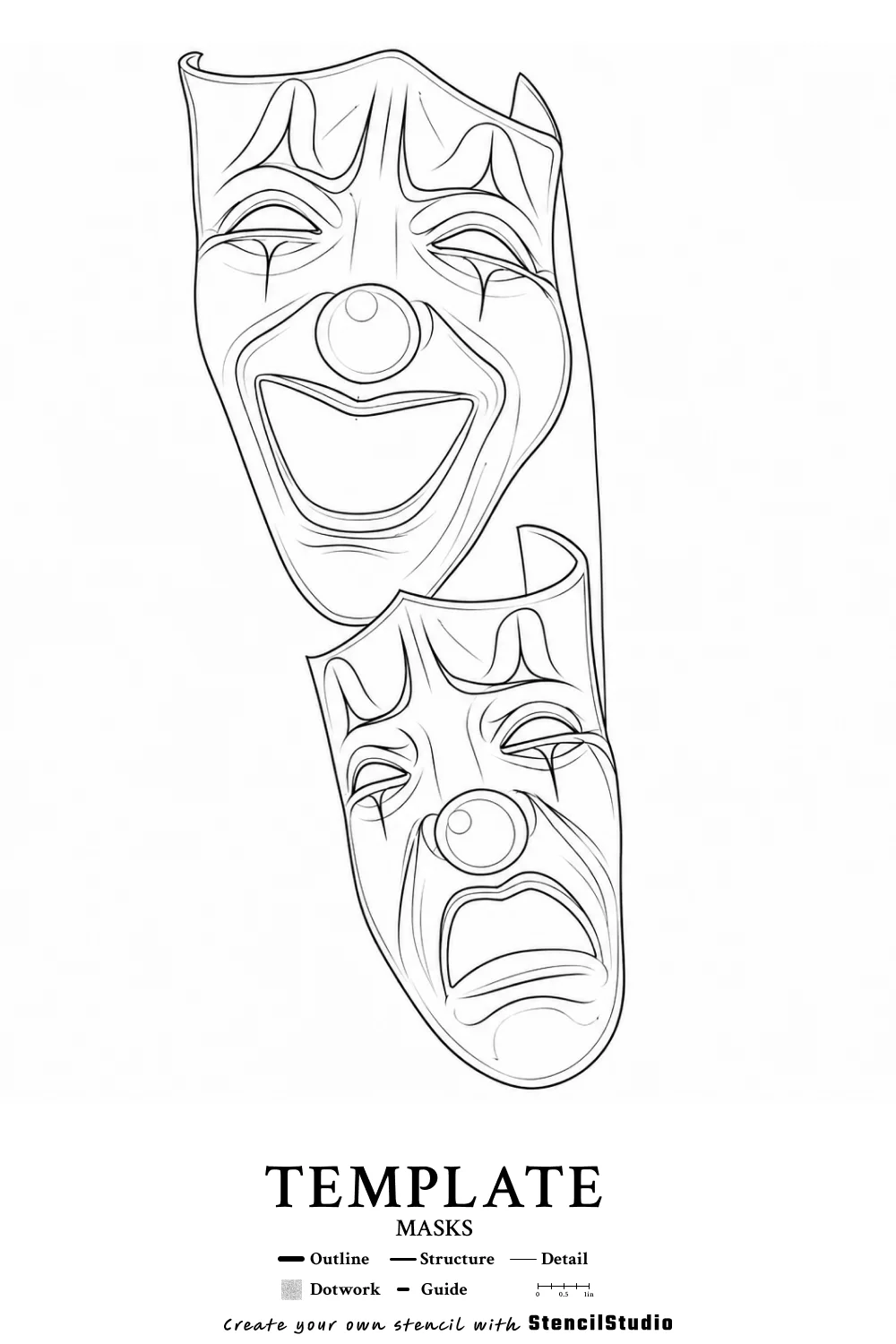 template illustration tattoo stencil example