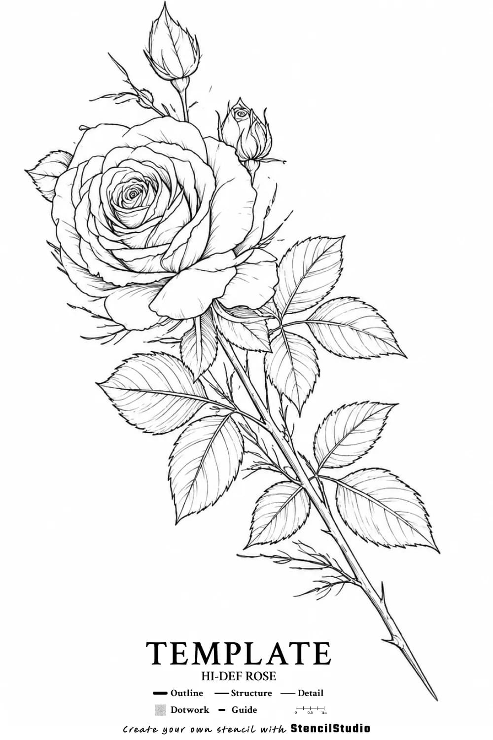 template illustration tattoo stencil example