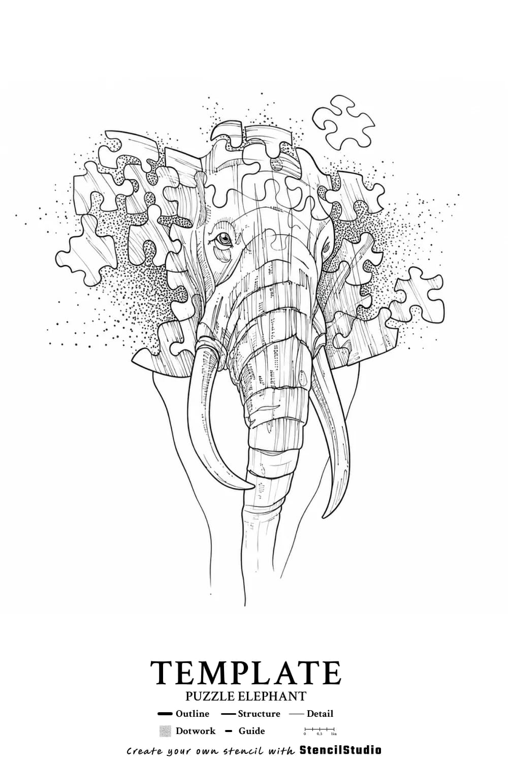template illustration tattoo stencil example