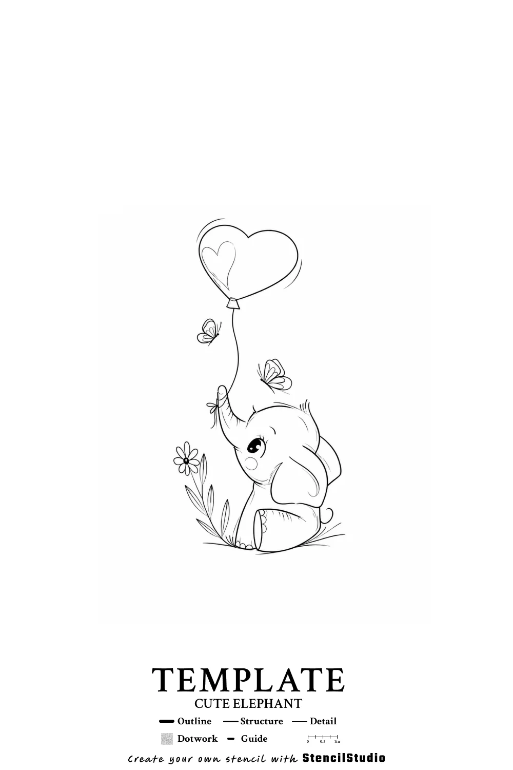 template illustration tattoo stencil example