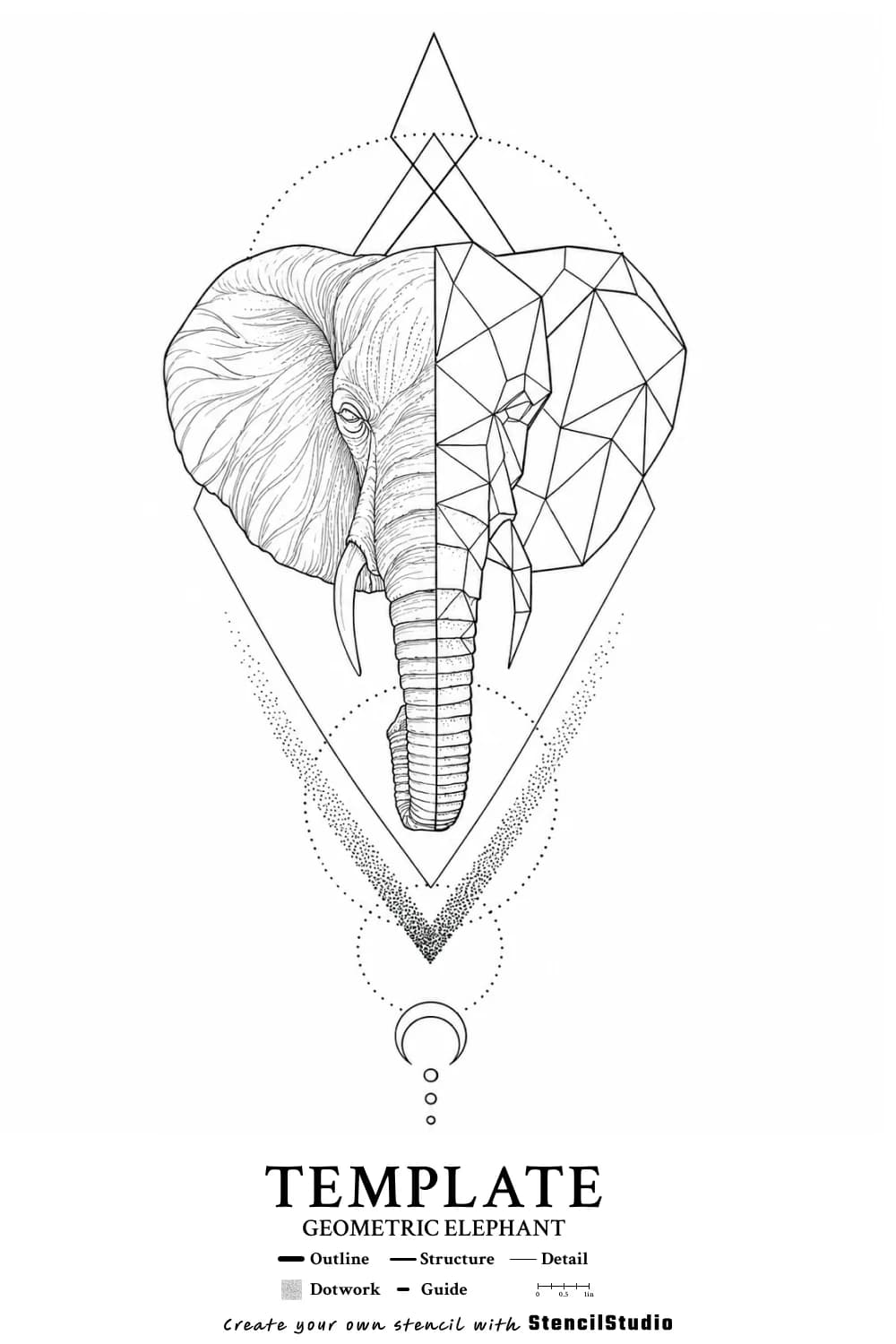 template illustration tattoo stencil example