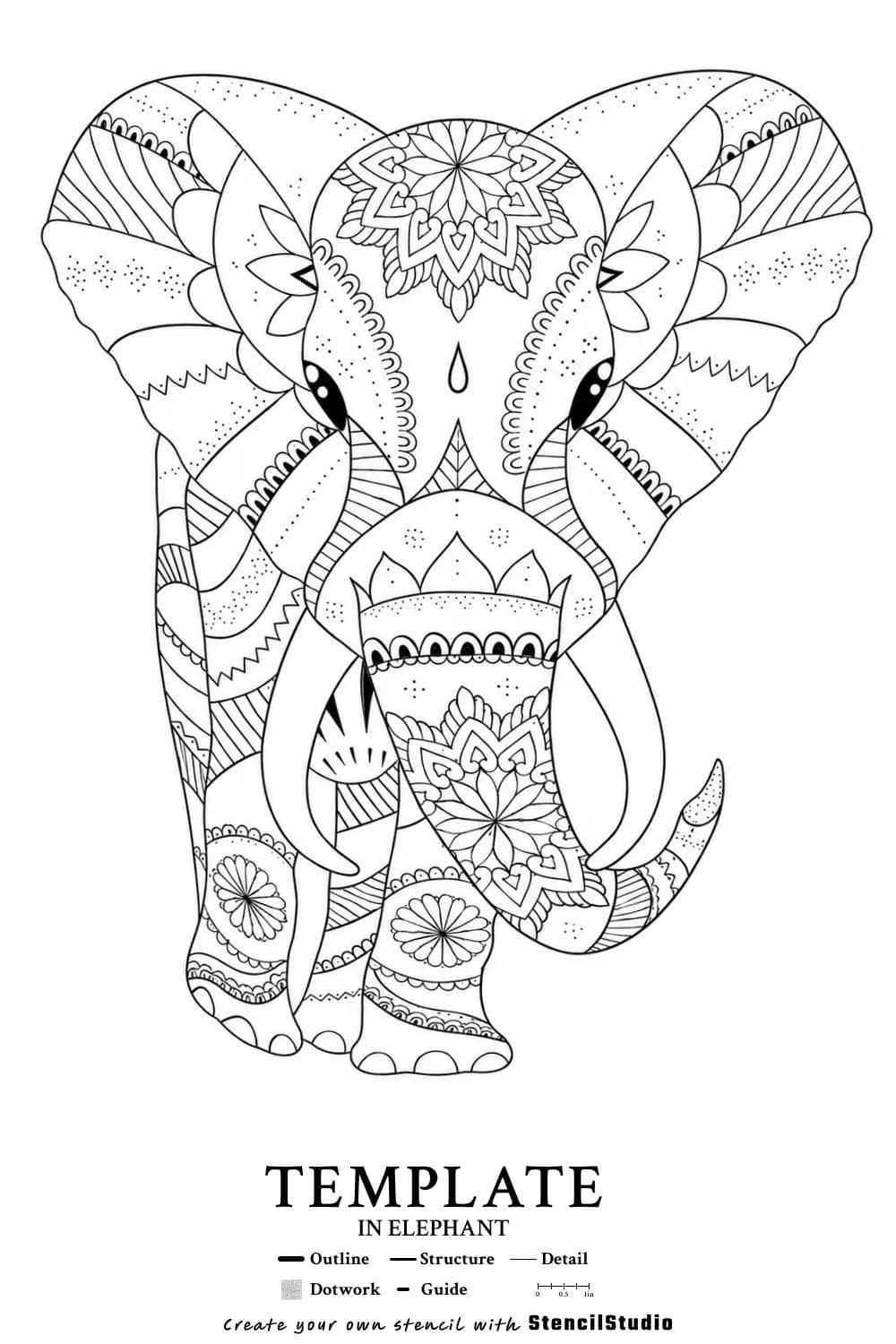 template illustration tattoo stencil example