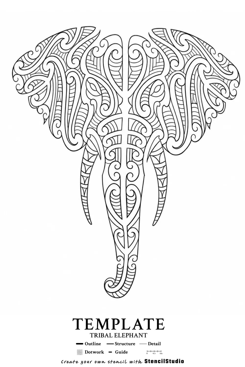 template illustration tattoo stencil example
