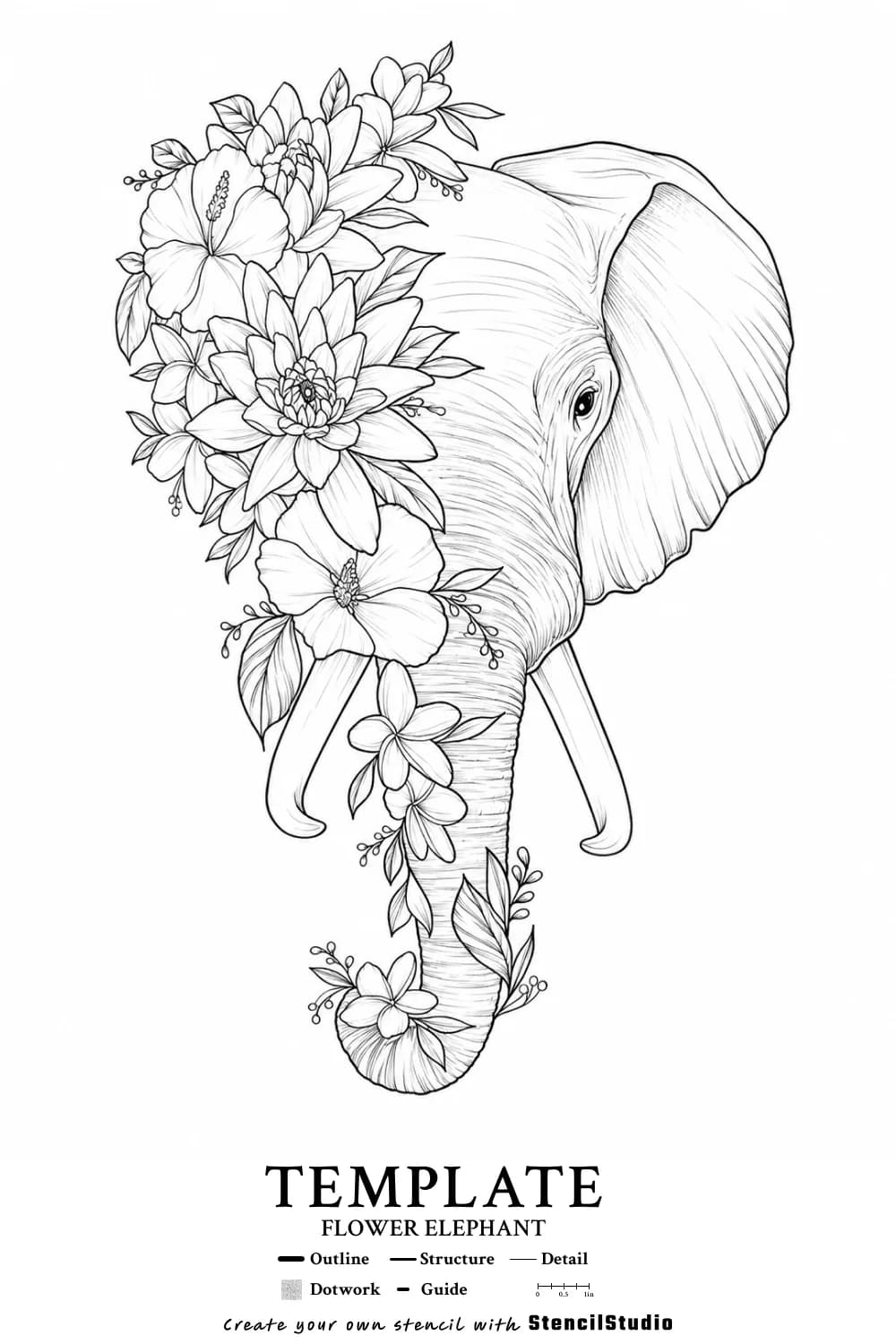 template illustration tattoo stencil example