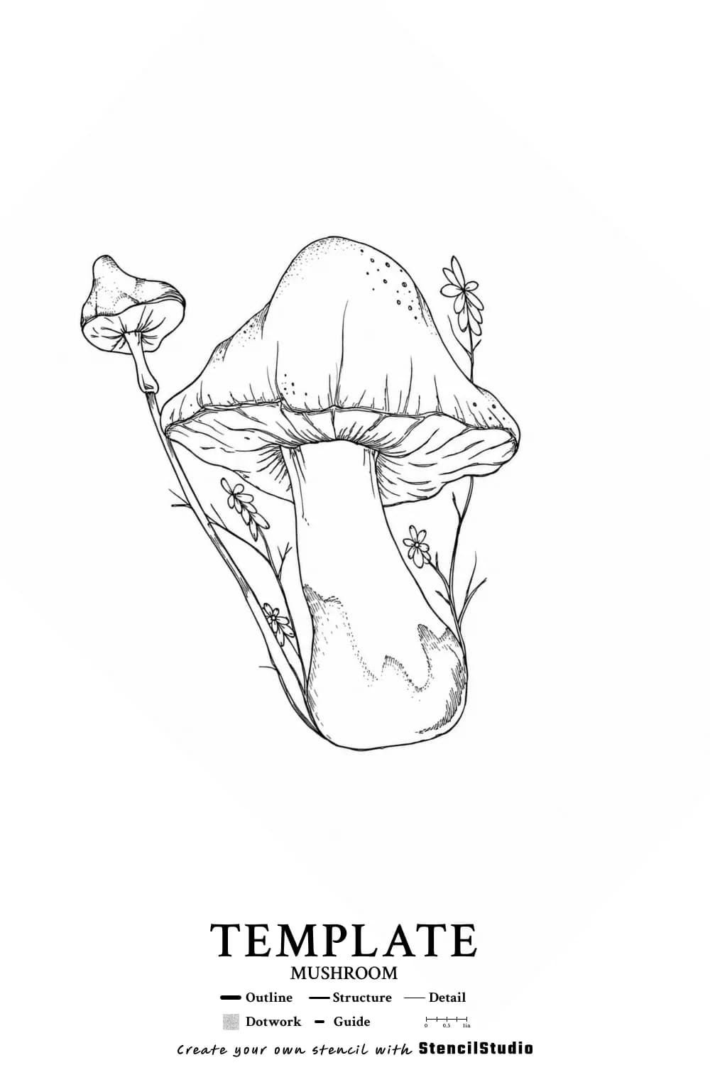 template illustration tattoo stencil example