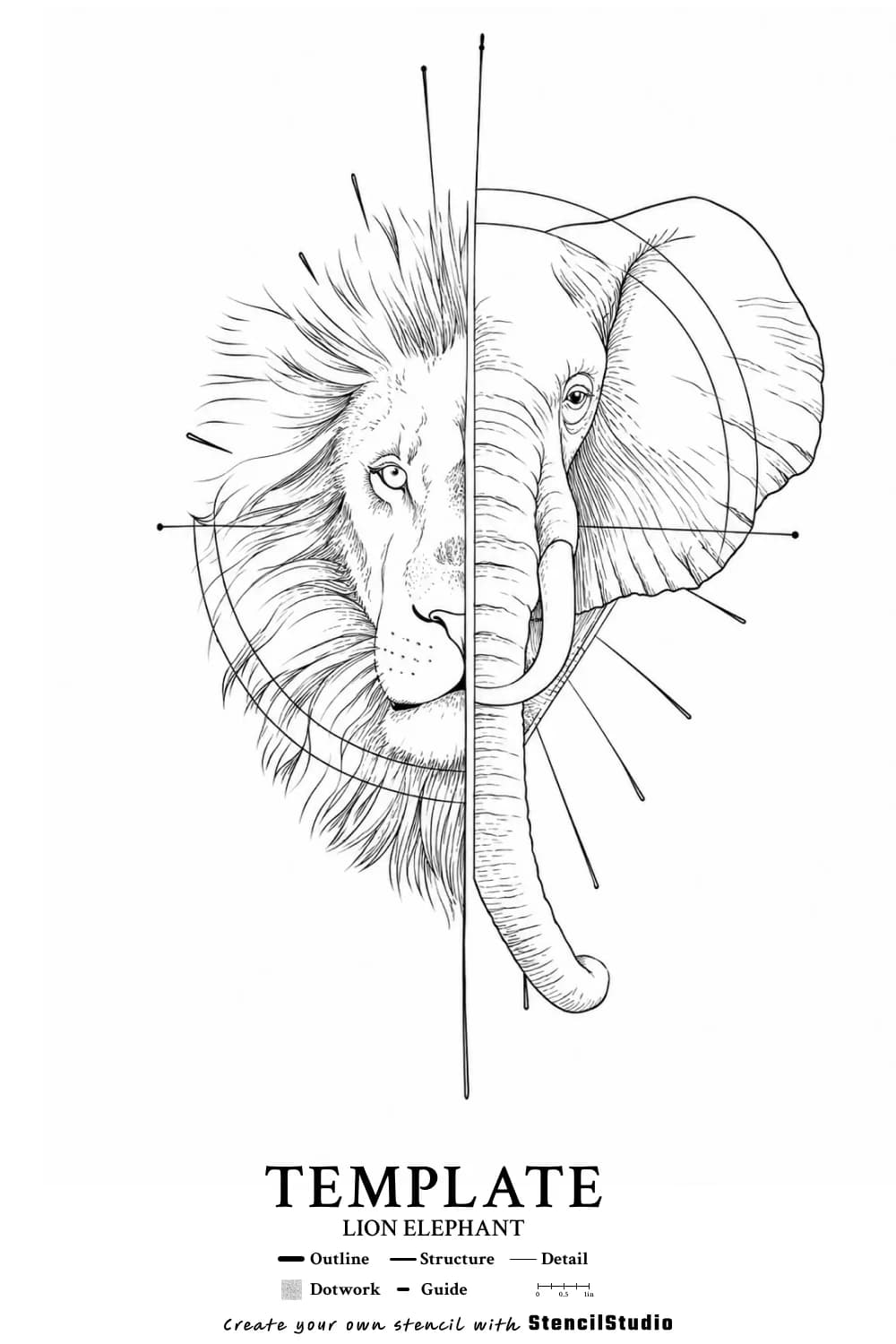 template illustration tattoo stencil example
