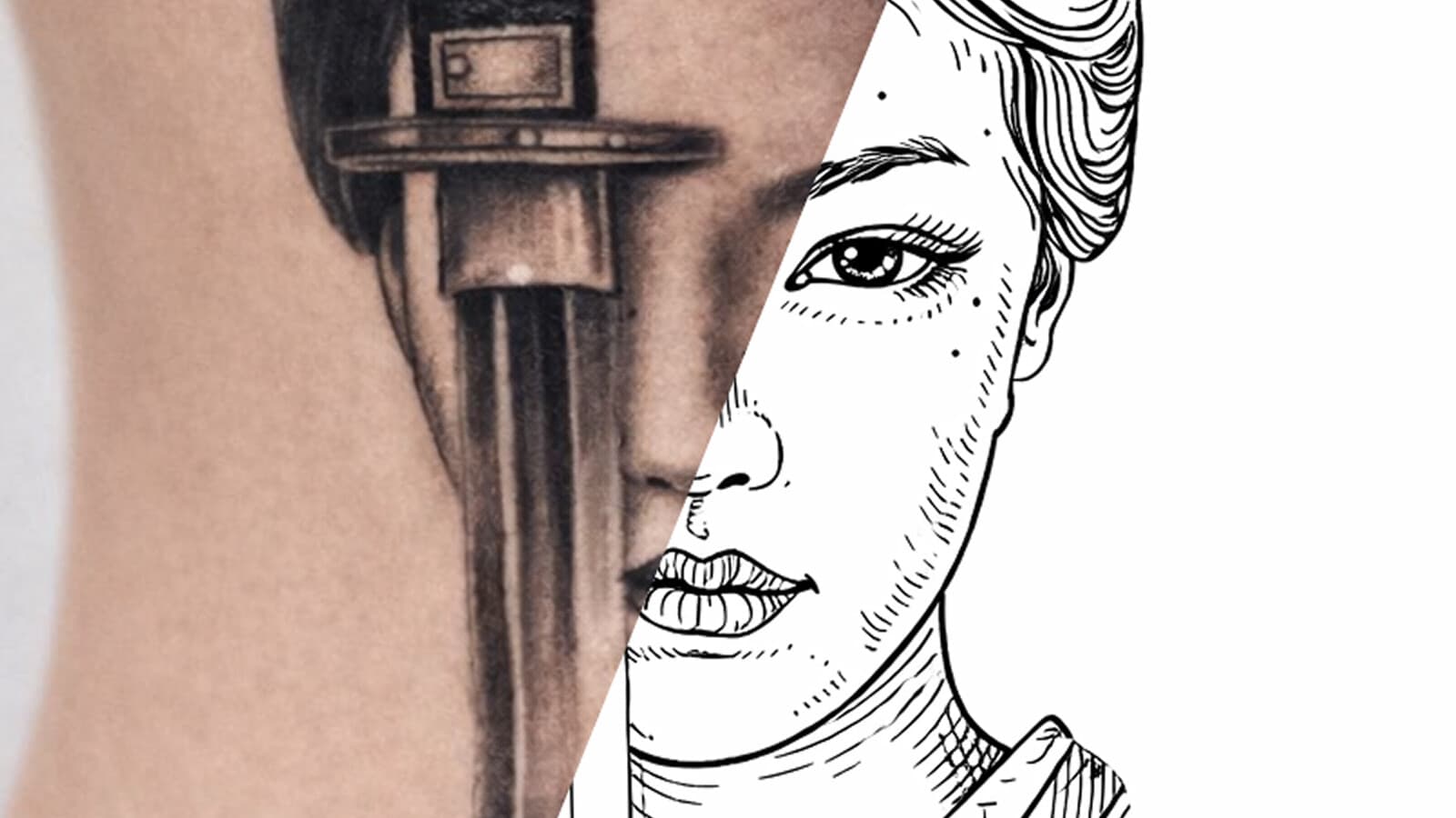 StencilStudio preview showing shaded tattoo artwork beside clean stencil linework