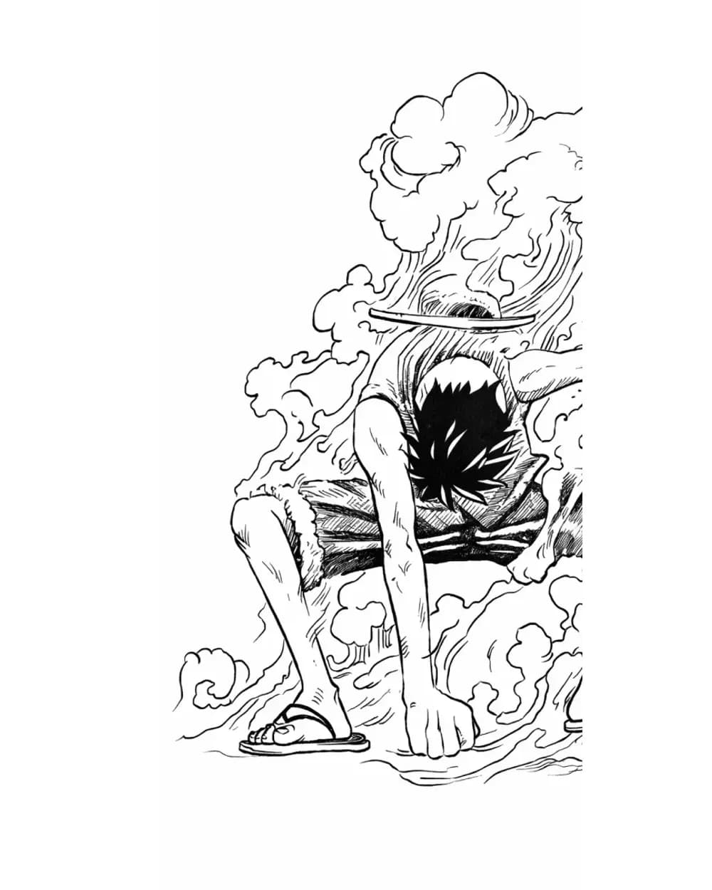 Anime Tattoo Stencil Group example featuring luffy linework and readable silhouette