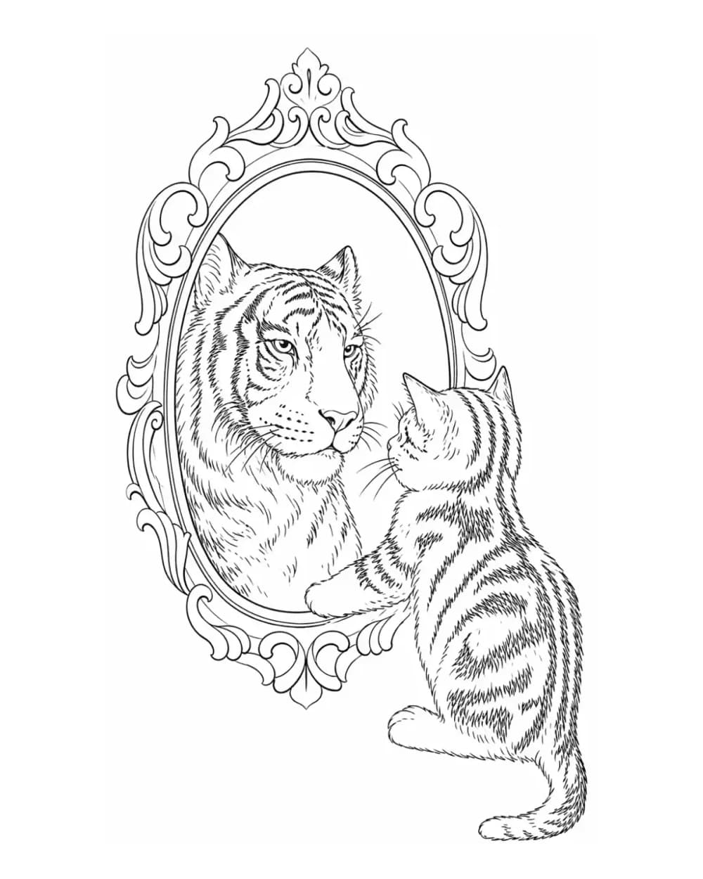 Tiger tattoo stencil example frame 1000008371 png