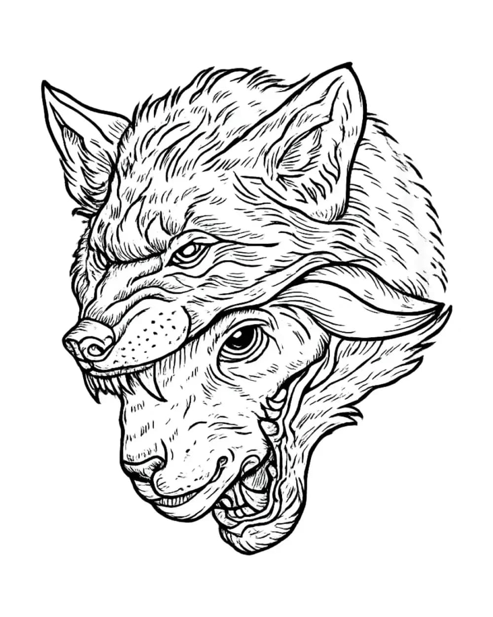Wolf tattoo stencil example frame 1000008334 png